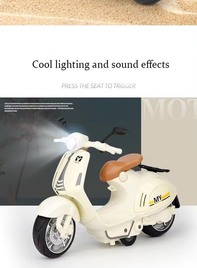 FEXXA لعبة دراجة نارية للشرطة من FEXXA - ألعاب دراجات نارية تعمل بالسحب للخلف، هدية صغيرة مع موسيقى وإضاءة، لعبة دراجات نارية لاتيه للأطفال الأولاد من سن 3 إلى 8 سنوات [متعددة الألوان] (دراجة صغيرة - أبيض) - Image 5